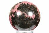 Pink Polished Rhodonite Sphere - Madagascar #261476-1